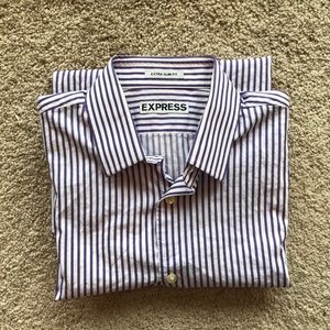 Express Shirt - Purple Striped (M) Extra Slim Fit